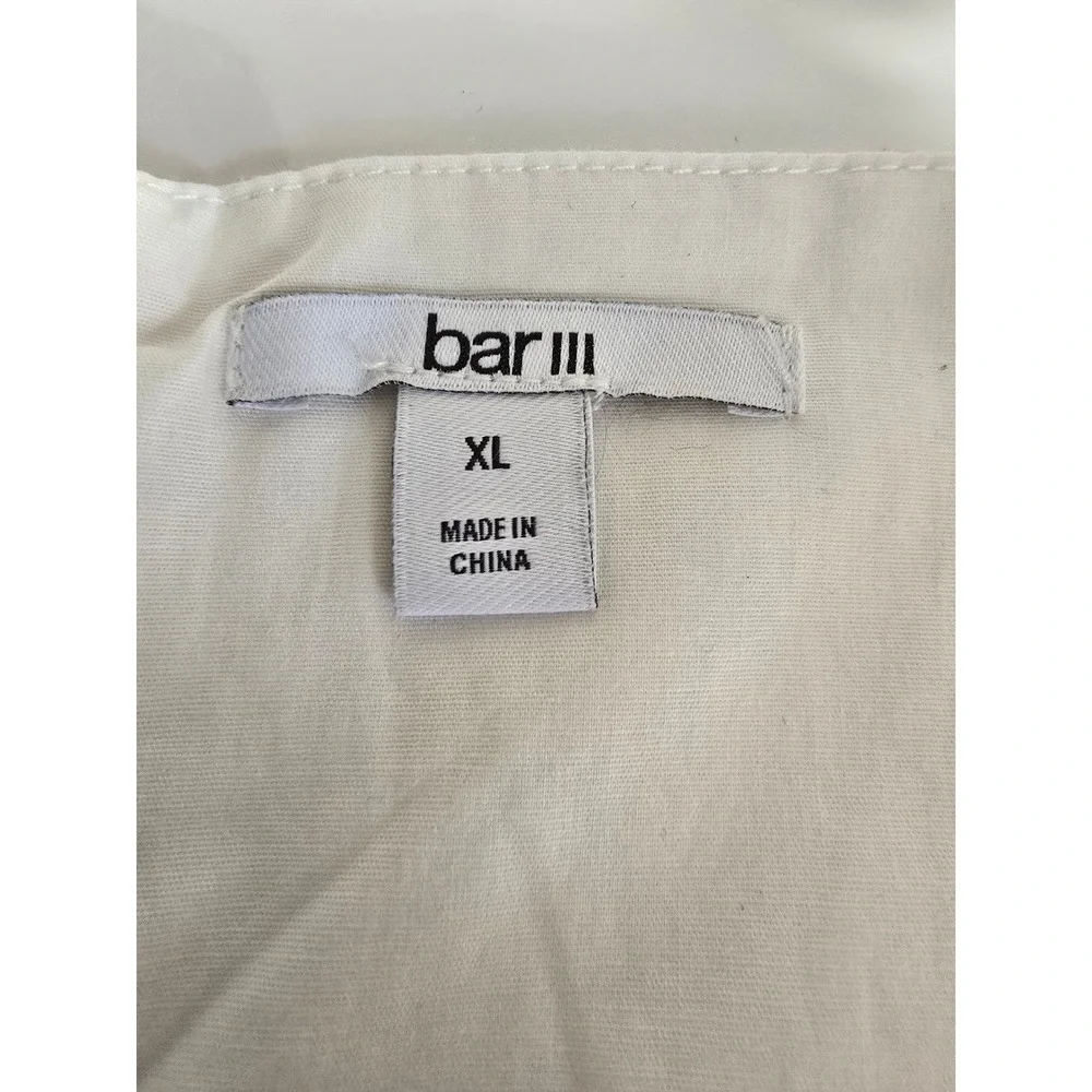 Bar‎ III White Cutout Ruffle Hem Sundress XL